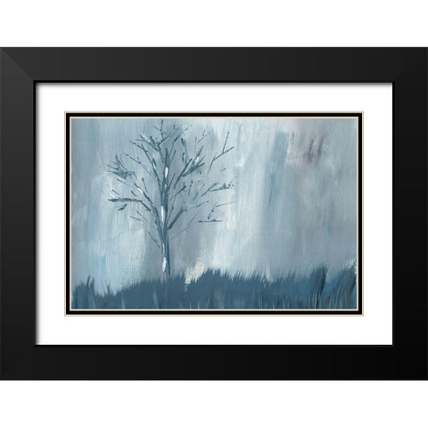 Winter Tree Rain Black Modern Wood Framed Art Print with Double Matting by Lee, Judson