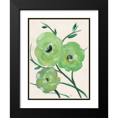 Loose Florals II Black Modern Wood Framed Art Print with Double Matting by Lee, Judson