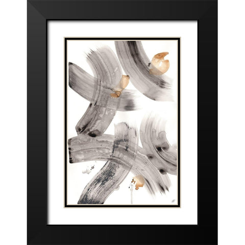 Gold Overlay II Black Modern Wood Framed Art Print with Double Matting by Lee, Judson