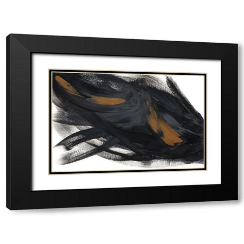 Gold Overlay III Black Modern Wood Framed Art Print with Double Matting by Lee, Judson