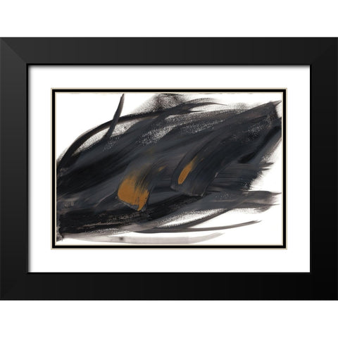 Gold Overlay IV Black Modern Wood Framed Art Print with Double Matting by Lee, Judson