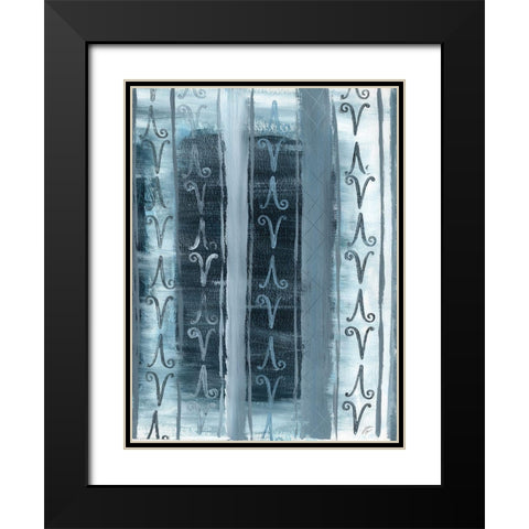 Grate Door Stripes Black Modern Wood Framed Art Print with Double Matting by Lee, Judson