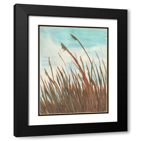Feathered Grass Black Modern Wood Framed Art Print with Double Matting by Lee, Judson