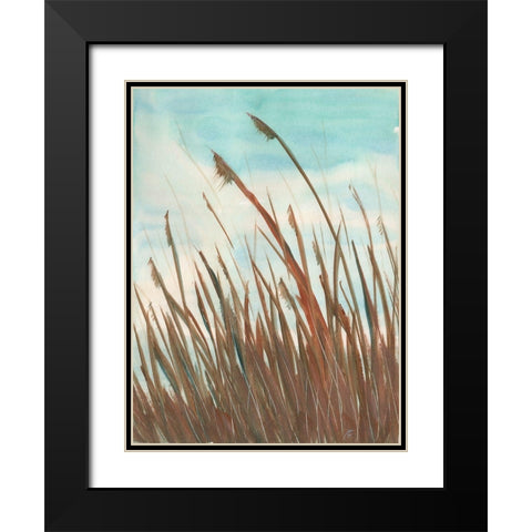 Feathered Grass Black Modern Wood Framed Art Print with Double Matting by Lee, Judson