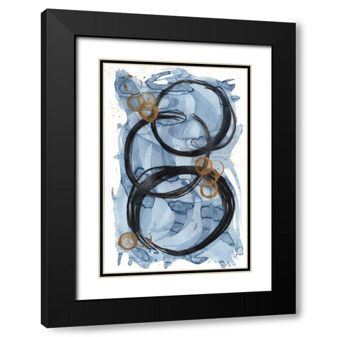 Sketch Circles II Black Modern Wood Framed Art Print with Double Matting by Lee, Judson