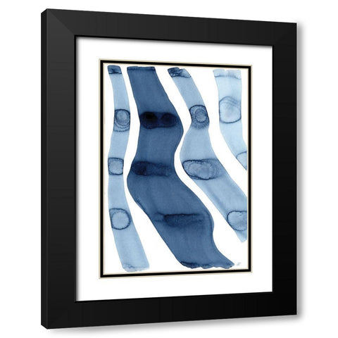 Textured Lines Black Modern Wood Framed Art Print with Double Matting by Lee, Judson