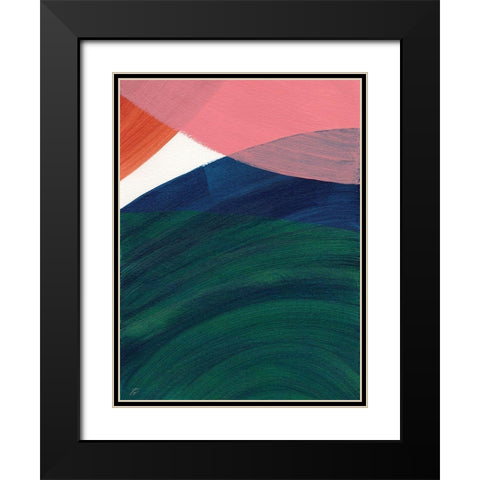 Big Circles III Black Modern Wood Framed Art Print with Double Matting by Lee, Judson