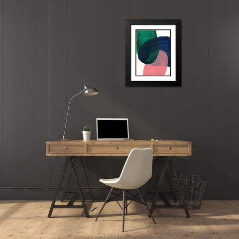 Peace-Blue-Green II Black Modern Wood Framed Art Print with Double Matting by Lee, Judson