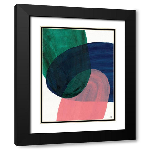 Peace-Blue-Green II Black Modern Wood Framed Art Print with Double Matting by Lee, Judson