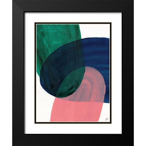 Peace-Blue-Green II Black Modern Wood Framed Art Print with Double Matting by Lee, Judson