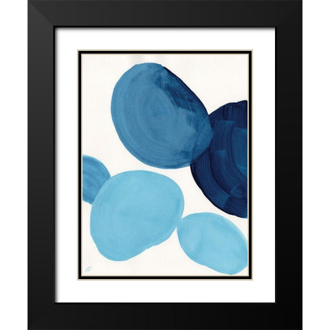 Shades of Blue I Black Modern Wood Framed Art Print with Double Matting by Lee, Judson