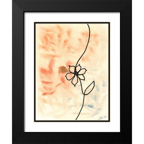Textured Flower I Black Modern Wood Framed Art Print with Double Matting by Lee, Judson