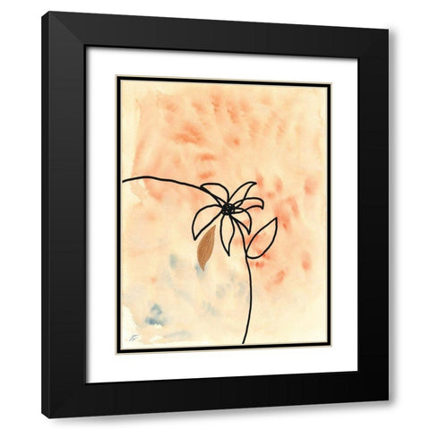 Textured Flower II Black Modern Wood Framed Art Print with Double Matting by Lee, Judson