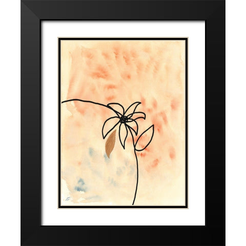 Textured Flower II Black Modern Wood Framed Art Print with Double Matting by Lee, Judson