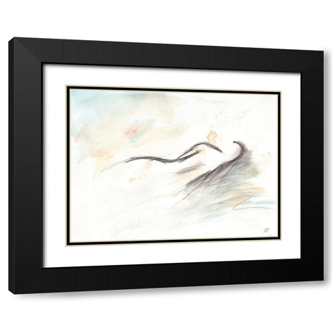 Relaxed Female I Black Modern Wood Framed Art Print with Double Matting by Lee, Judson