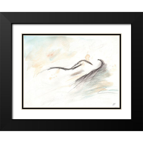 Relaxed Female I Black Modern Wood Framed Art Print with Double Matting by Lee, Judson
