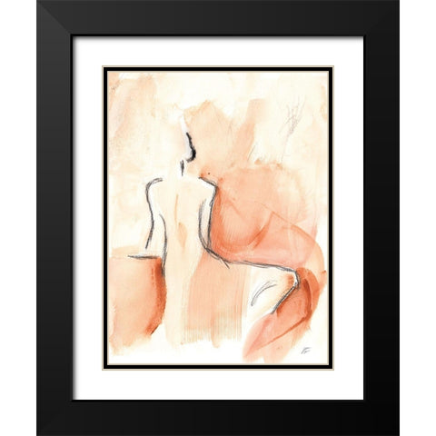 Relaxed Lady I Black Modern Wood Framed Art Print with Double Matting by Lee, Judson