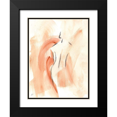 Relaxed Lady II Black Modern Wood Framed Art Print with Double Matting by Lee, Judson