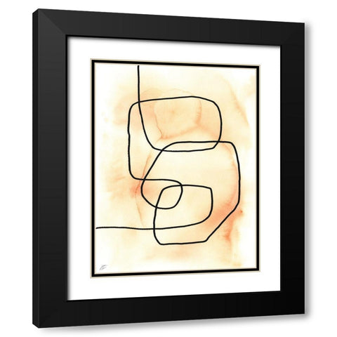 Wandering Lines II Black Modern Wood Framed Art Print with Double Matting by Lee, Judson