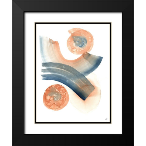 Wide Stroke and Circle II Black Modern Wood Framed Art Print with Double Matting by Lee, Judson