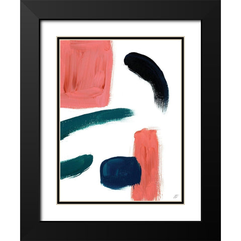 Blocks and Brush Strokes II Black Modern Wood Framed Art Print with Double Matting by Lee, Judson