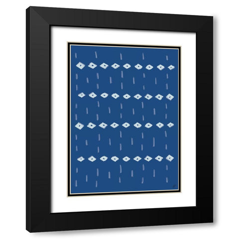 Textile Diamonds II Black Modern Wood Framed Art Print with Double Matting by Lee, Judson