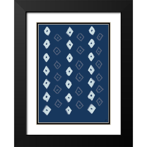Textile Diamonds III Black Modern Wood Framed Art Print with Double Matting by Lee, Judson