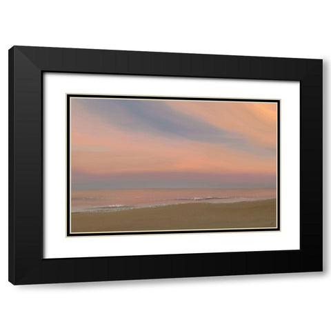 Beach Sunset Black Modern Wood Framed Art Print with Double Matting by Lee, Judson