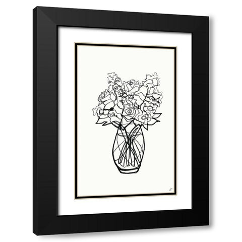 Floral Arrangement I Black Modern Wood Framed Art Print with Double Matting by Lee, Judson