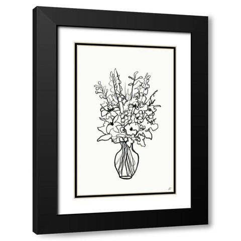 Floral Arrangement III Black Modern Wood Framed Art Print with Double Matting by Lee, Judson
