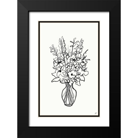 Floral Arrangement III Black Modern Wood Framed Art Print with Double Matting by Lee, Judson