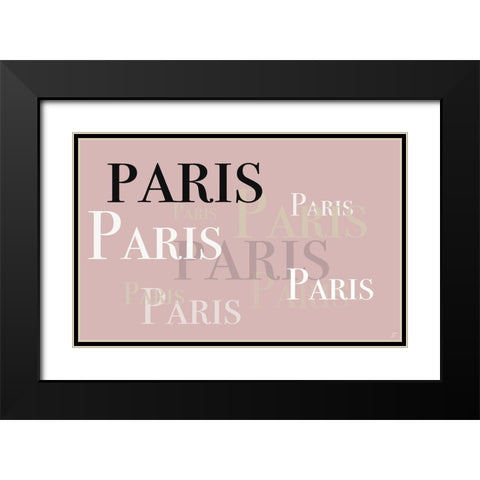 Paris Black Modern Wood Framed Art Print with Double Matting by Lee, Judson