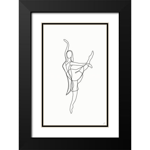 Ballerina III Black Modern Wood Framed Art Print with Double Matting by Lee, Judson