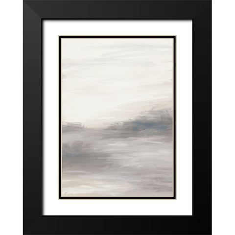 Blue-Mauve Abstract Black Modern Wood Framed Art Print with Double Matting by Lee, Judson