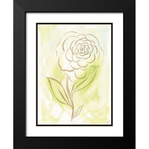 Flower I Black Modern Wood Framed Art Print with Double Matting by Lee, Judson