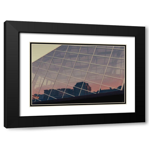 City Sunrise Black Modern Wood Framed Art Print with Double Matting by Lee, Judson
