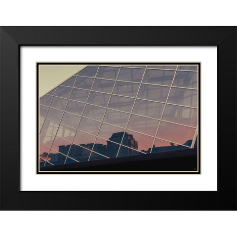 City Sunrise Black Modern Wood Framed Art Print with Double Matting by Lee, Judson