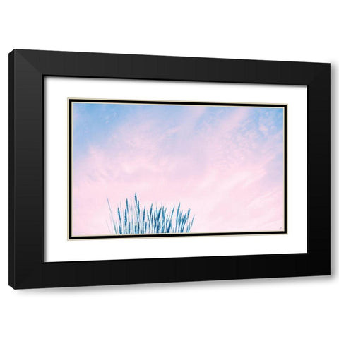 Millennial Pink Sea Grass Black Modern Wood Framed Art Print with Double Matting by Lee, Judson