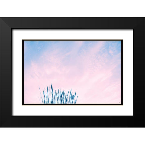 Millennial Pink Sea Grass Black Modern Wood Framed Art Print with Double Matting by Lee, Judson