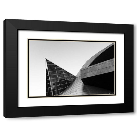 Glass and Metal Black Modern Wood Framed Art Print with Double Matting by Lee, Judson