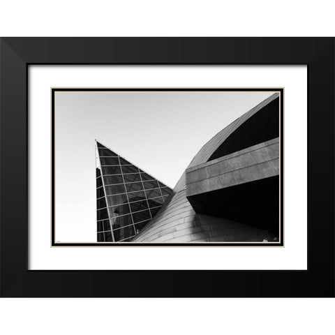 Glass and Metal Black Modern Wood Framed Art Print with Double Matting by Lee, Judson