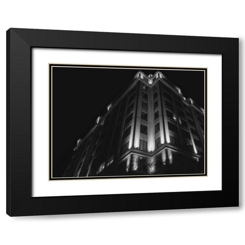 Big Building at Night I Black Modern Wood Framed Art Print with Double Matting by Lee, Judson