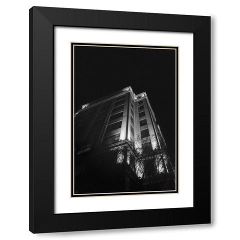 Big Building at Night II Black Modern Wood Framed Art Print with Double Matting by Lee, Judson