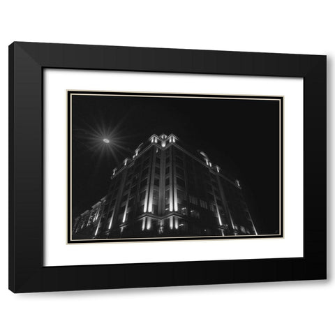 Big Building at Night III Black Modern Wood Framed Art Print with Double Matting by Lee, Judson