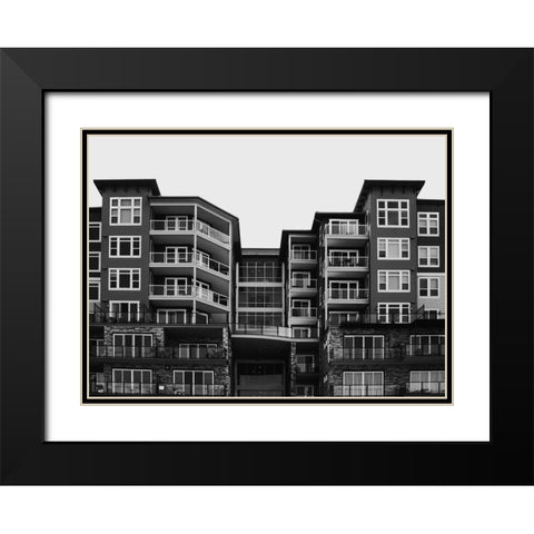 Building-scape Black Modern Wood Framed Art Print with Double Matting by Lee, Judson