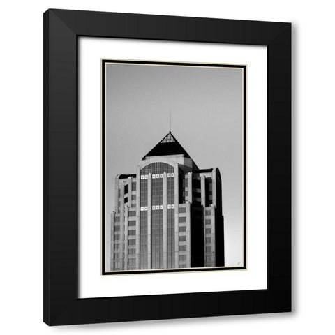 Old Skyscraper Black Modern Wood Framed Art Print with Double Matting by Lee, Judson