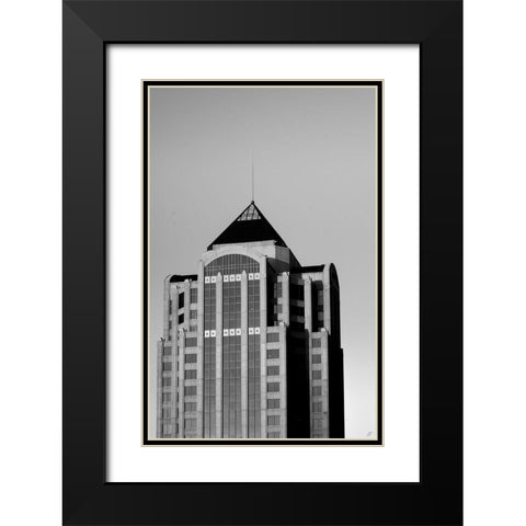 Old Skyscraper Black Modern Wood Framed Art Print with Double Matting by Lee, Judson