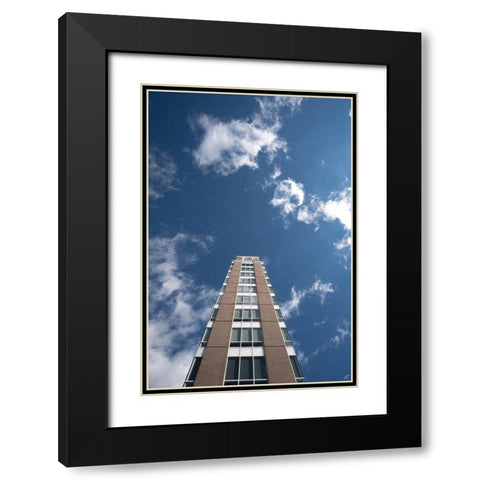 Look Tall Tower Black Modern Wood Framed Art Print with Double Matting by Lee, Judson