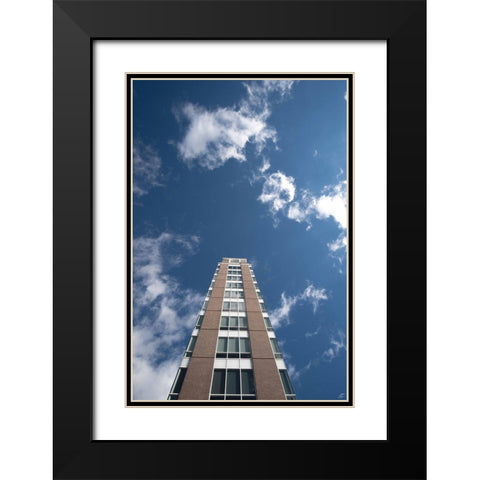 Look Tall Tower Black Modern Wood Framed Art Print with Double Matting by Lee, Judson