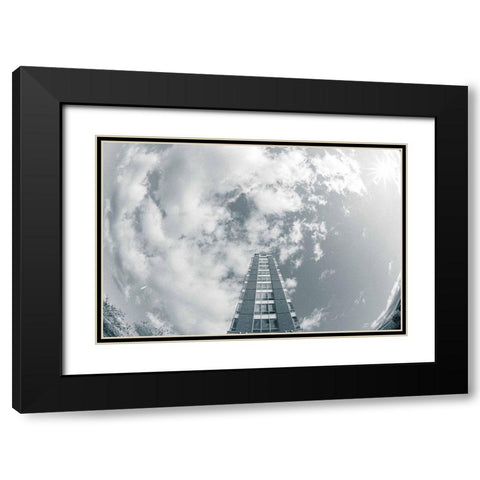 Tower in the Sky Black Modern Wood Framed Art Print with Double Matting by Lee, Judson